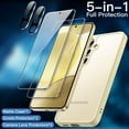 thumbnail image 3 of JETech 5 in 1 Matte Case for Samsung Galaxy S24+ / S24 Plus 5G with 2-Pack Screen Protector and Camera Lens Protector, Translucent Back Protective Phone Cover, Tempered Glass Film (Amber Yellow), 3 of 7