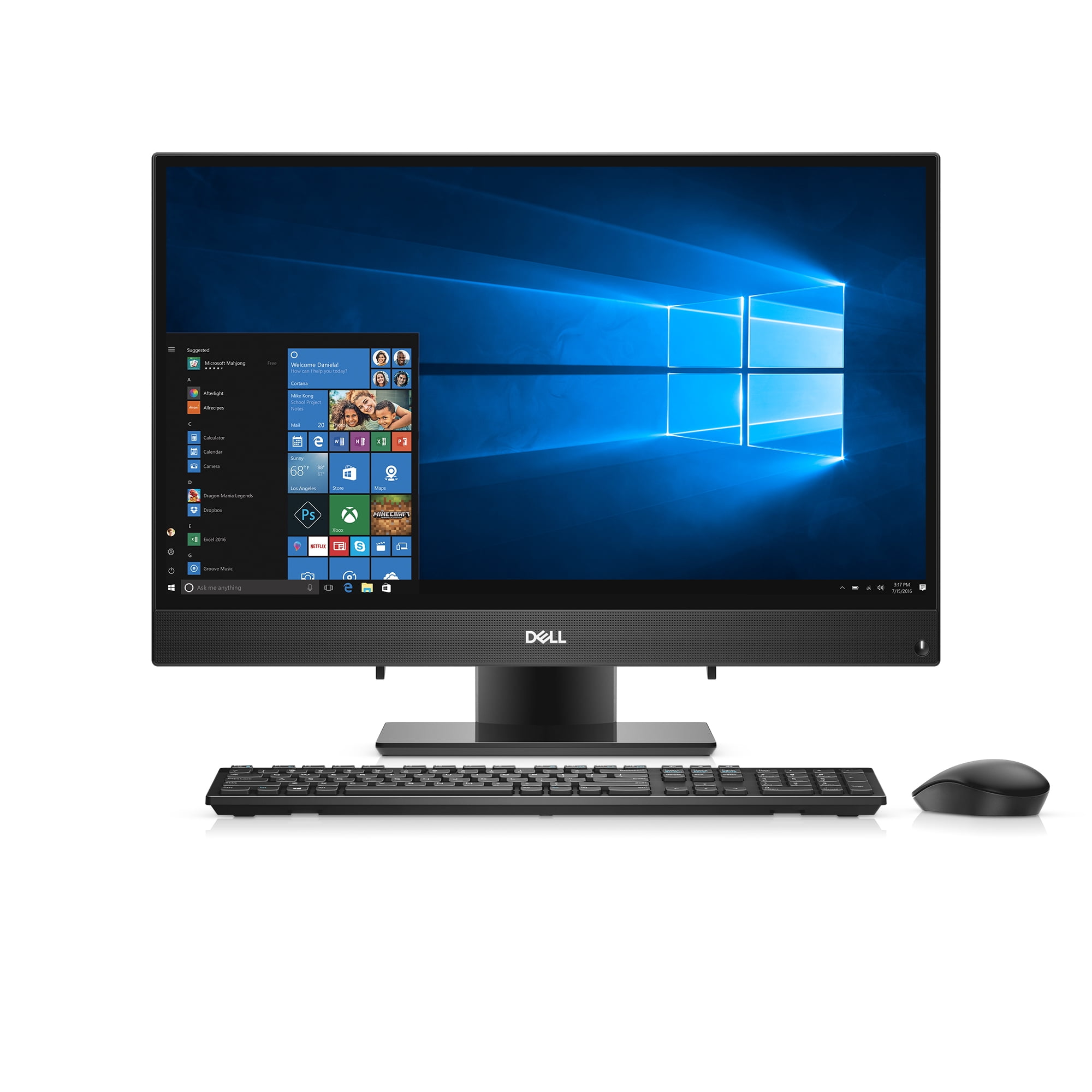 Dell - Inspiron 24 3000 Series All-in-One (AIO) Desktop, '' FHD Touch  Display (1920 x 1080), Intel Core i3-7130U, 8GB 2400MHz DDR4, 1 TB 5400 RPM  HDD, Intel HD Graphics 620, i3477-3869BLK 