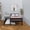 Espresso, variant on Twin Bed with Trundle, Platform Bed Frame with Headboard and Footboard, for Bedroom Small Living Space,No Box Spring Needed,White