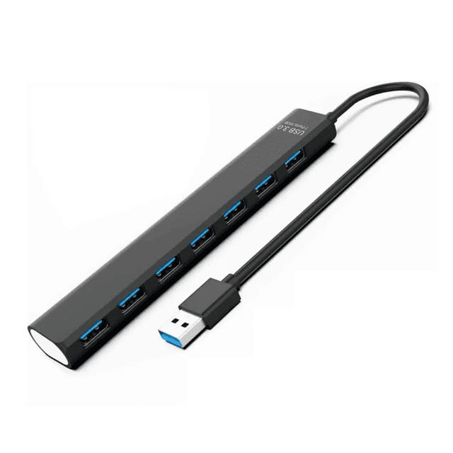 Multi Usb 3.0 Hub Labg Divisor De 7 Puertos Velocidad De 5 Gbps Negro