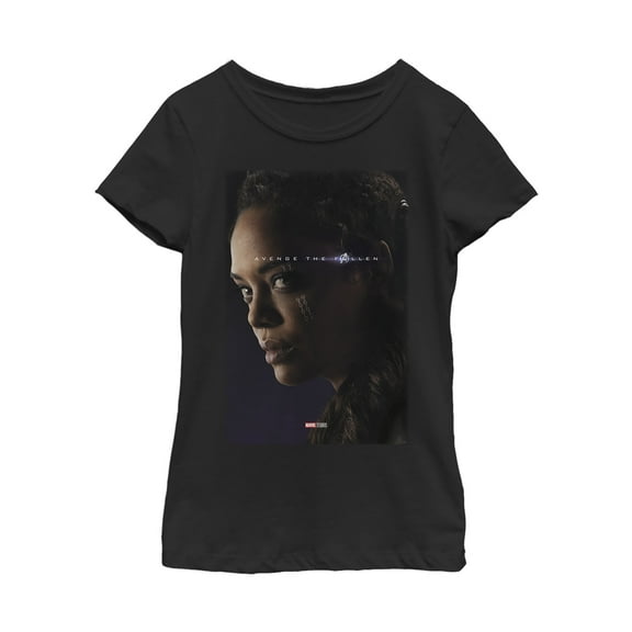 Girl's Marvel Avengers: Endgame Valkyrie Poster  Graphic Tee Black Small
