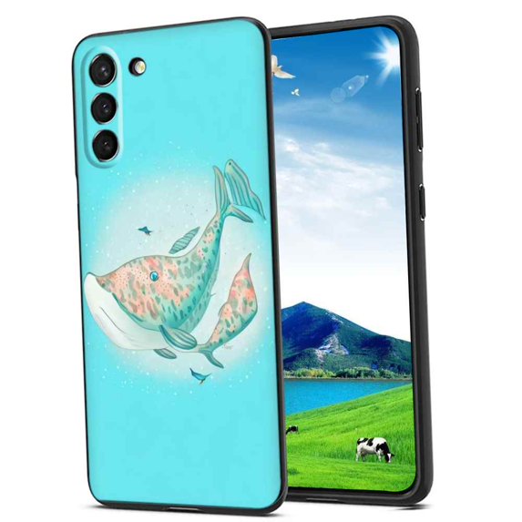Compatible with Samsung Galaxy S23+ Plus Phone Case, whale-fish-59 Case Silicone Protective for Teen Girl Boy Case for Samsung Galaxy S23+ Plus