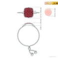 thumbnail image 4 of ANGARA Natural Pave-Set Ruby Cushion Bolo Ring in 14K White Gold for Women (Size-1.2mm) | July Birthstone, Birthday, Anniversary, Jewelry Gift for Women | Natural Ruby Ring, 4 of 9