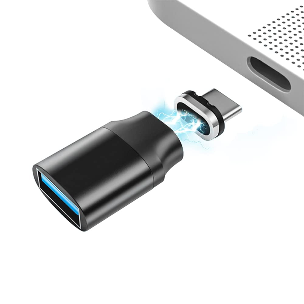 er nok Stolt molekyle USB C to USB Adapter, AUCON USB C to USB 3.0 Magnetic Adapter Compatible  with MacBook Pro USB Hub Keyboard U Disk 5 Gbps Data Transmission -  Walmart.com