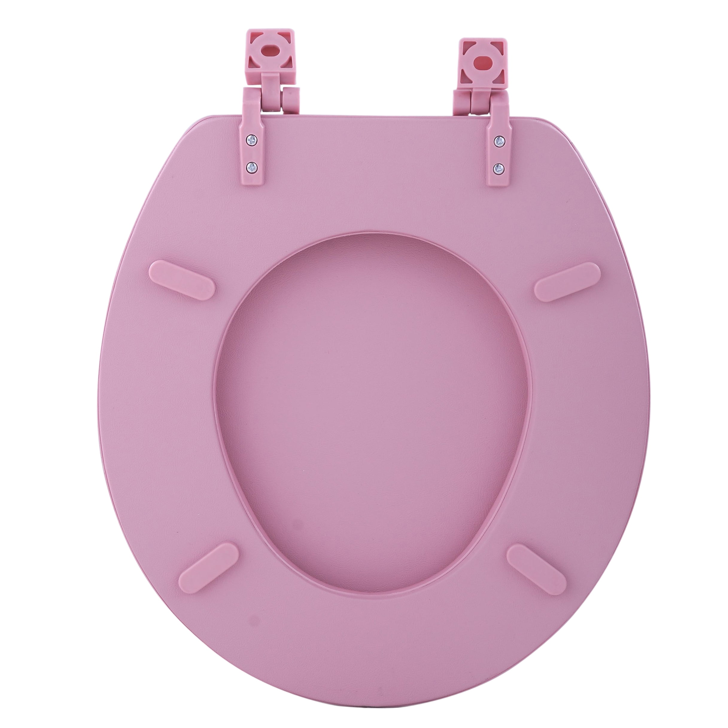 Soft Standard Vinyl Toilet Seat, Tea Rose - 17 Inch Soft Vinyl Cover with Comfort Foam Cushioning - Fits All Standard Size Fixtures - Easy to Install Fantasia by Achim Home Decor