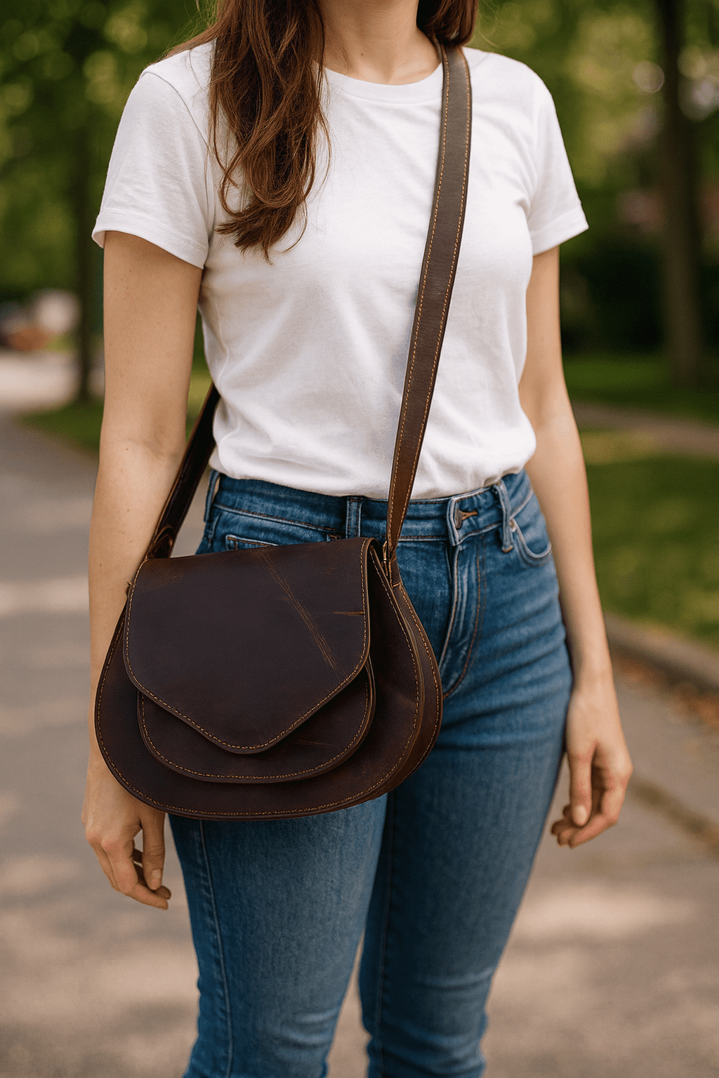 Leather Bags  For Women Genuine, Handbags and Purses  Crossbody Bag Gifts For Her , Gifts For Mom , Gifts For Daughter, Sister Adjustable Strap