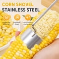 thumbnail image 4 of Corn Cob Peeler, 2025 New Corn Peeler for Corn on The Cob, Stainless Steel Corn Stripping Tool, Long Handle Corn on the Cob Remover, Quick Corn Peeling Tool for Kitchen and BBQ (1, Wooden Handle), 4 of 15
