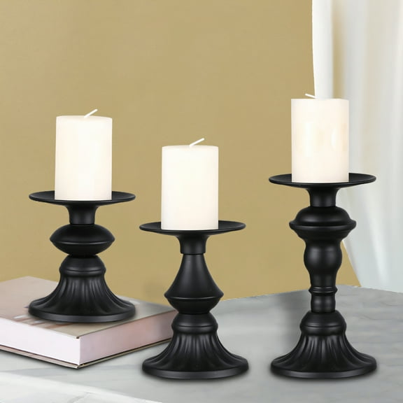 HIBIBUD Lanterns Decorative Indoor,Non-Slip and Scratch-Resistant Base Hurricane Glass Candle Holders,Smooth Lines and Even Color Candle Holders for Pillar Candles