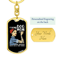 thumbnail image 3 of F Bombe Chien Maman Acier Inoxydable Ou 18k or Premium Pivotant Chien Tag Porte-Clés, 3 of 8
