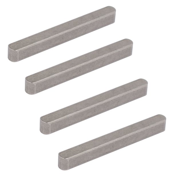 Unique Bargains 45mmx5mmx5mm 304 Stainless Steel Key Stock Keystock Silver Tone 4pcs