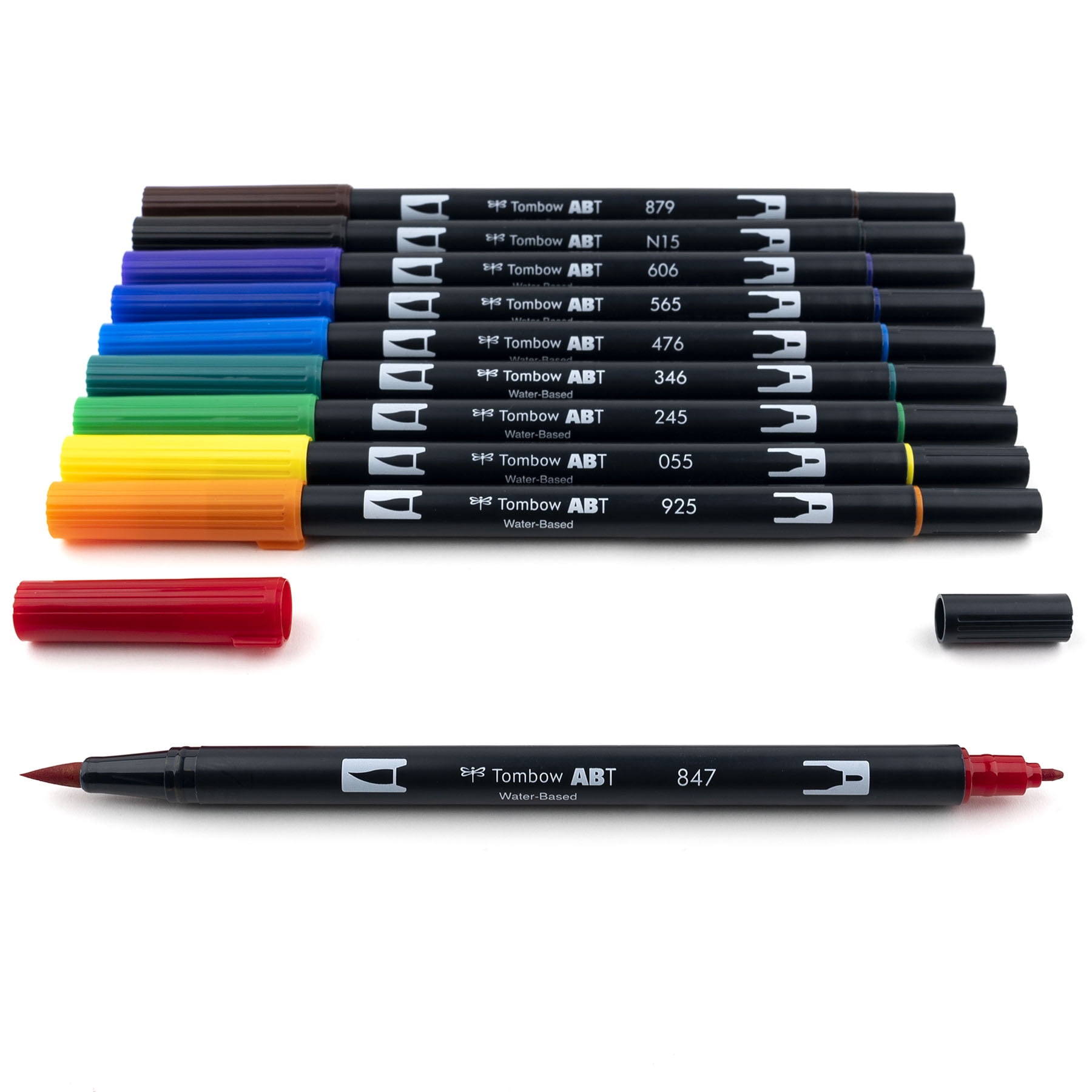 Tombow Dual Brush Pen Art Markers, 10-Pack, Primary