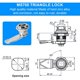 thumbnail image 3 of Sets Mailbox Lock 20mm Furniture Lock Socket Lock with Triangle Key Locker Mailbox Security Zinc Alloy Triangle Key for Cabinets, 3 of 5