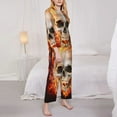 thumbnail image 4 of Bingfone Womens Pajama Sets Satanic Skull Print,Long Sleeve Loungewear Pajamas Set-Large, 4 of 9