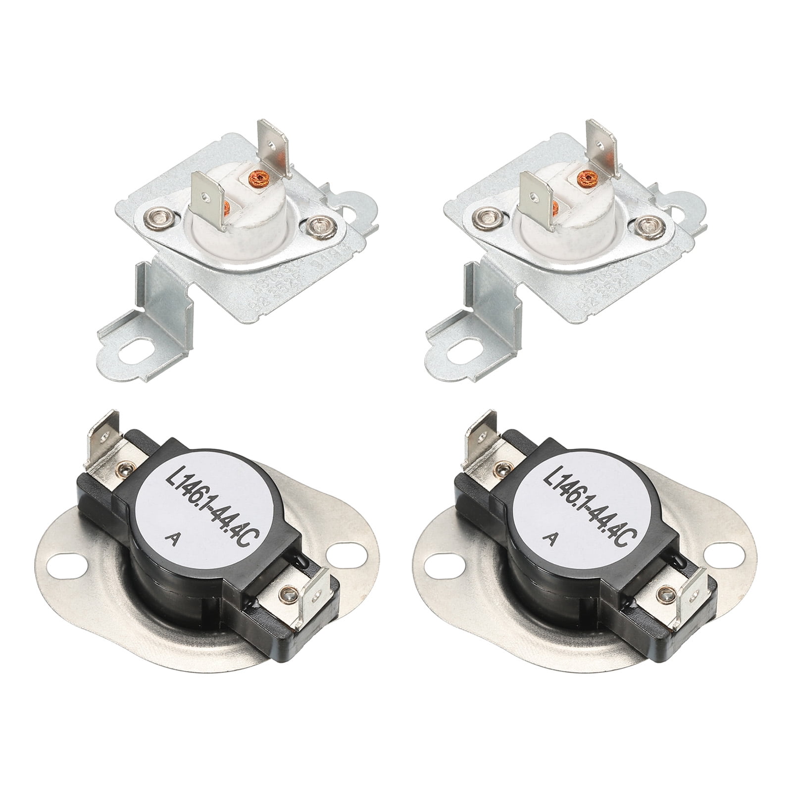 Uxcell 279973 Dryer Thermal CutOff Fuse Kit Replacement Easy to Install Iron Black 2 Pack