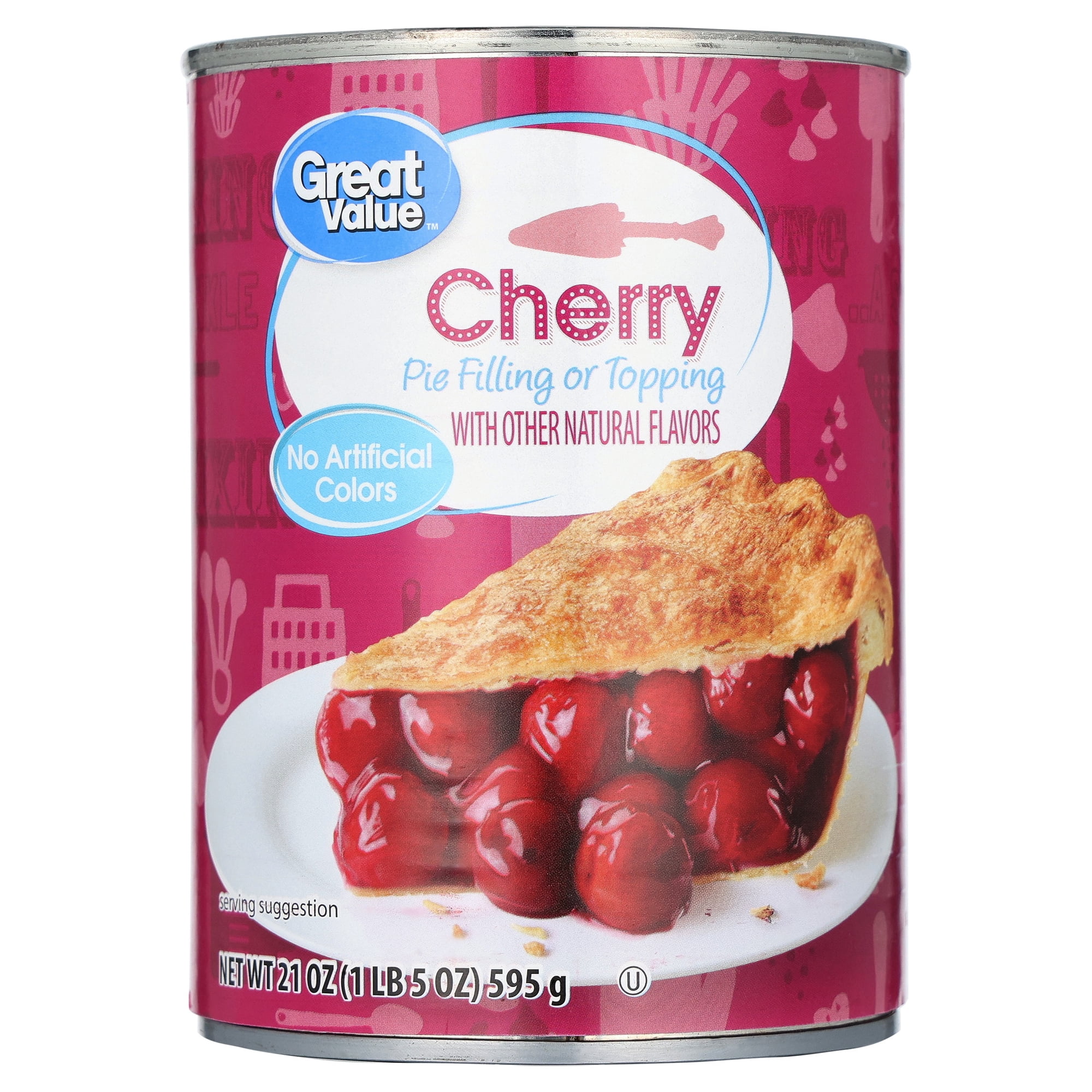 Great Value Cherry Pie Filling or Topping, 21 oz Can