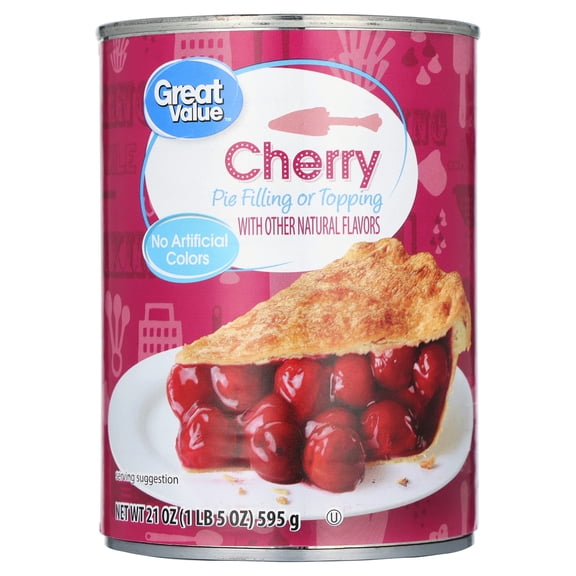 Great Value Cherry Pie Filling or Topping, 21 oz Can