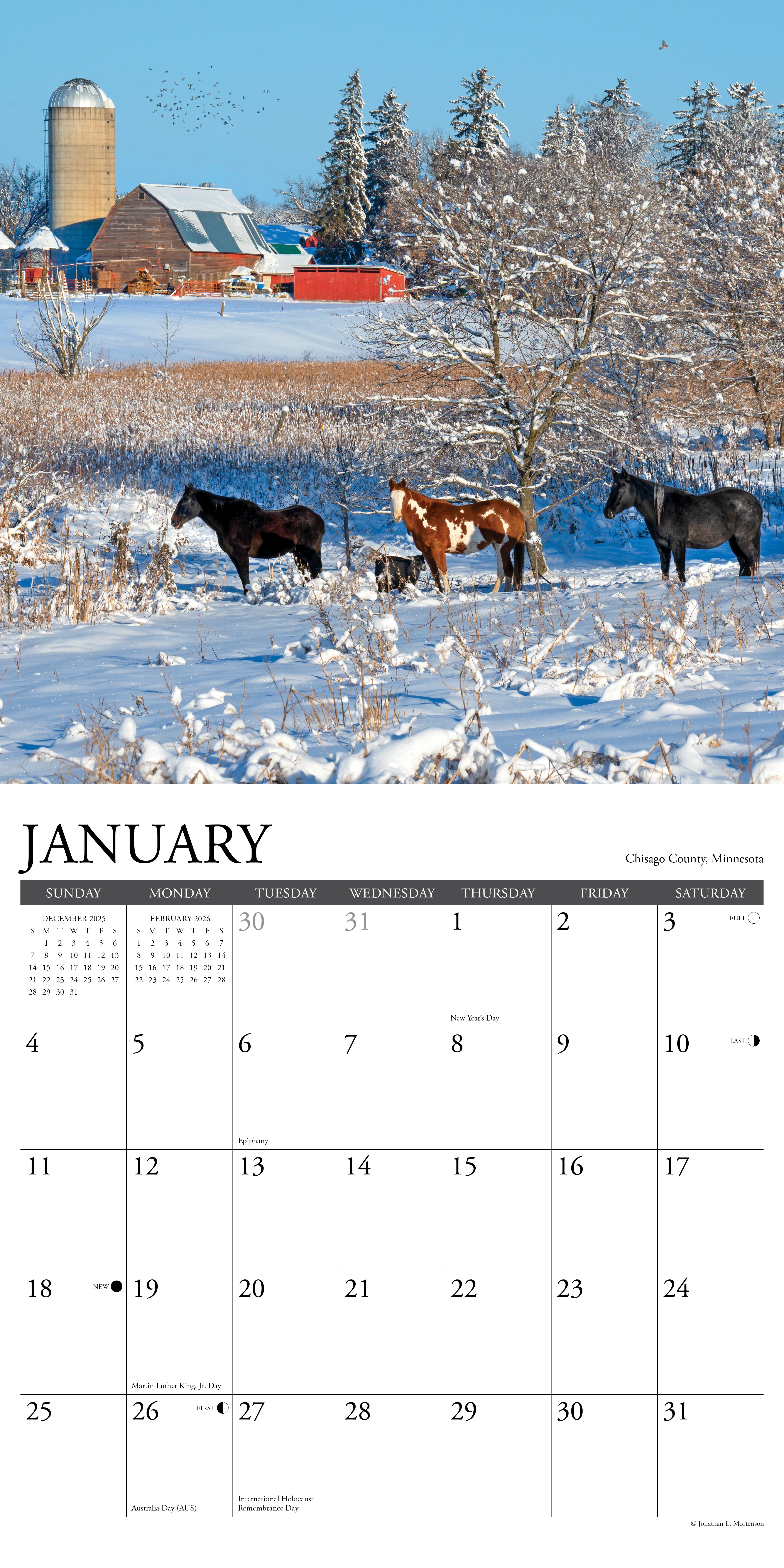 Seasons of the Midwest 2026 Wall Calendar, (Paperback)