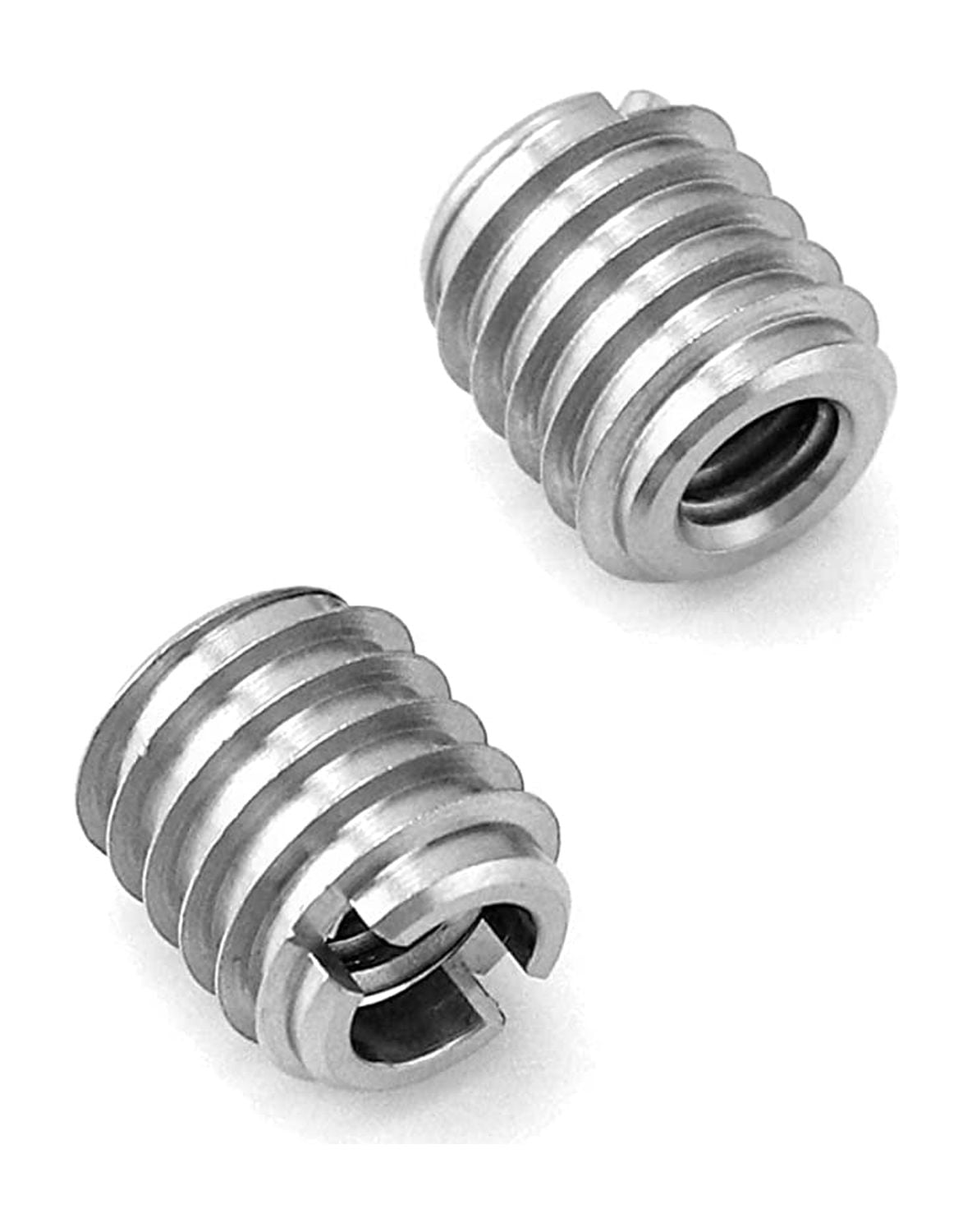 Stainless Steel Threaded Insert for Hard-Wood, 1/4-20 Internal Threads 20 Pack 5/8" Long Nut Inserts for Hardwoods, Softwoods, Plywood and Composites