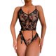 thumbnail image 2 of Conjunto De Ropa De Dormir De Encaje, 2 Piezas Ropa Interior De Mujer Elástica, Cómoda, Suave Y Ligera Para Luna De Miel ANGGREK F negro, 2 of 6