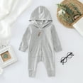 thumbnail image 2 of WUXIAN Toddler Girls Boys Winter Long Sleeve Jumpsuit Hooded Solid Color Outwear Children Clothes Baby Comfortable Dailywear, 2 of 7