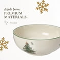 thumbnail image 4 of Spode Christmas Tree 5.5" Fruit Salad Bowl (Set of 4) - Versatile Earthenware Bowl for Cereal, Dessert, Holiday Treats - Classic Christmas Tableware - Dishwasher, Microwave, Freezer, Oven Safe, 4 of 7