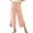 Pink, variant on Levmjia Women's Embroidered Capri Pants High Waisted Wide Leg Cropped Trousers with Pockets Casual Loose Fit Elastic Waist Summer Pants
