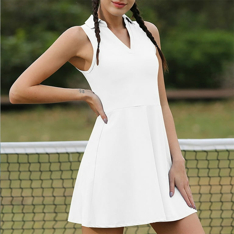 Ladies Tennis Dress Yoga Fitness Breathable Leisure Golf Sports Short Skirt Dress Dresses for Women Casual Womens Dresses plus Size Casual Dresses for Women Ruffle Dress Casual - Walmart.com