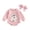 Pink, variant on Nwiuh Newborn Baby Girl Halloween Outfit Ghost Embroidery Sweatshirt Romper Bubble Bodysuit with Headband (Pink, 12-18 Months)