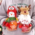 thumbnail image 1 of Fiudx Juguetes Frascos De Dulces Navideños 2 En 1, Decoración Navideña Para El Hogar, Tarro De Plástico Transparente Con Muñeco De Nieve, Muñeco De Papá Noel, Botella Con Caja De Regalo Dulce, 1 of 4