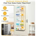 thumbnail image 3 of Over the Door Organizer s Extra Large Behind Door Storage of Compartments lbs Weight Capacity Over Door Organizer Door Hanging Organizer for Closet Diaper Organizer Room, 3 of 7