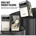 thumbnail image 3 of for Google Pixel Fold 5G Case,Slim Thin Lightweight Hidden Bracket Stand Electroplated Frame Shockproof Protective Phone Case with Hinge Protection for Google Pixel Fold 5G 2023 (Black), 3 of 7