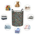 thumbnail image 3 of Lsque Alphabet pattern Laundry Hamper Basket, Tall Woven Rope Hamper Basket for Clothes, Lightweight Storage Basket, Collapsible Waterproof-Medium, 3 of 8