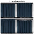 thumbnail image 3 of Signature Midnight Blue Velvet Blackout Curtains For Bedrooms (1 Panel), 50WX 84L, 3 of 9