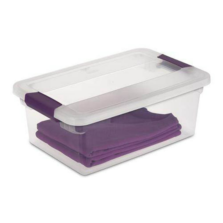 Sterilite 15 Quart Plastic Stackable Storage Container Tote with