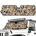 thumbnail image 2 of Uorisanigo Windshield Sun Shade Foldable Sun Visor for 2007-2023 Wrangler Rubicon Sahara TJ JK JKU 2 & 4 Door,Cheetah Leopard Print Car Sunshade for Jeep Gladiator JT 2020-2025 JL (52.95" X 16.14"), 2 of 7