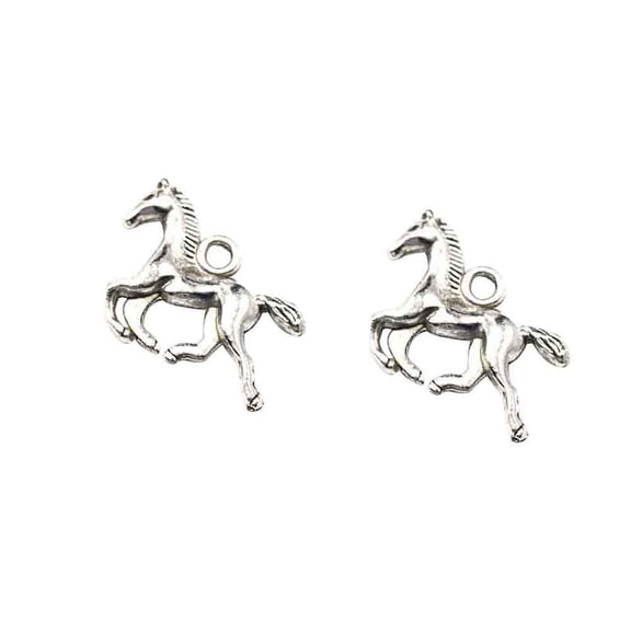 BESTOYARD Horse Shape Pendant Simple Design Antique Silver 50Pcs