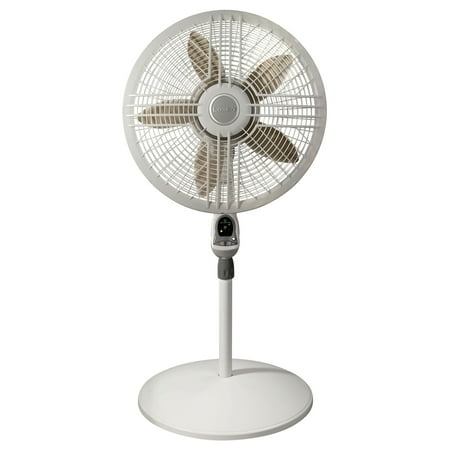 Lasko 18" Performance Adjustable 3-Speed Pedestal Fan with Remote, 54" H, White, 1880, New