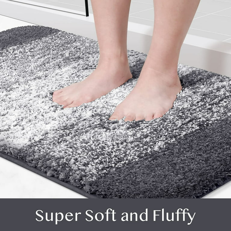 KMAT Bathroom Rugs Bath Mat,Non-Slip Fluffy Soft Plush Microfiber