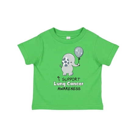 

Inktastic I Support Lung Cancer Awareness- Elephant with Balloon Gift Toddler Boy or Toddler Girl T-Shirt