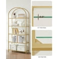thumbnail image 4 of VASAGLE 5-Tier Gold Bookshelf Display Storage Shelf Modern Bookcase with Metal Frame for Bedroom Living Room Golden, 4 of 8
