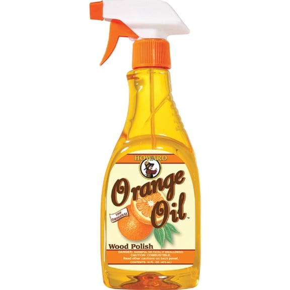 Howard Orange Oil Wood Furniture Polish, ORS016, Spray Bottle, 16 Ounce
