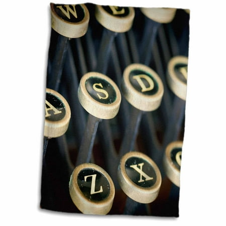 - 3dRose USA, Washington, Seabeck. Vintage Remington Standard typewriter keys. - Towel, 15 by 22-inch
