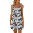 thumbnail image 2 of Teissuly Women's Round Neck Sleeveless Gradient Tie Dyed Beach Dress, 2 of 5