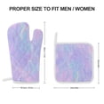 thumbnail image 2 of Pink Holographic Pastel Color Oven Gloves And Pots Stand Set Oven Gloves And Pot Racks Pot Racks And Oven Gloves Set, 2 of 9