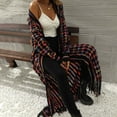 thumbnail image 5 of Womens Boho Open Front Long Cardigans Sweater Aztec Tribal Stripe Fringe Cardigan Kimono Duster Outwear, 5 of 5