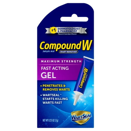 Compound W Fast Acting Gel, Salicylic Acid Wart Remover, 0.25 (Best Wart Treatment For Kids)