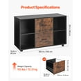 thumbnail image 3 of VEVOR 2 Drawer Wooden File Cabinet, Mobile Filing Cabinet with Open Shelves, Lateral Rolling File Storage with Lockable Wheels, Modern Free Standing Printer Stand for Home, Office, School, Black, 3 of 9