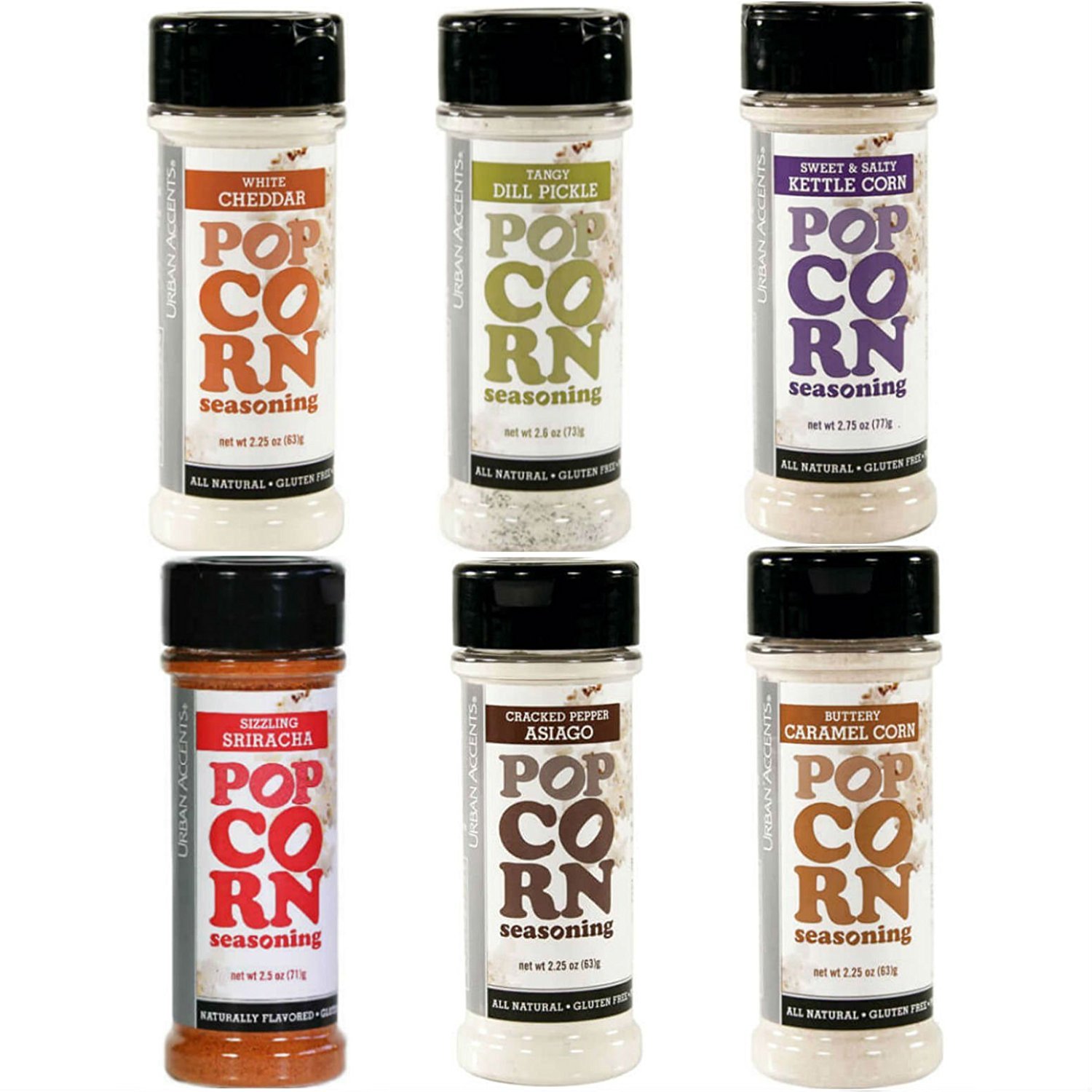 Gourmet Popcorn Seasoning Variety Pack All Natural 6 Flavors Dill Gourmet Popcorn Seasoning Variety Pack All Natural 6 Flavors Dill