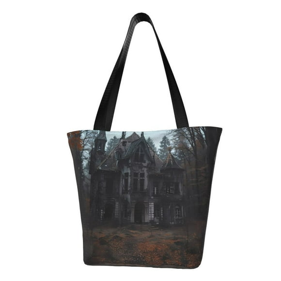 Easygdp Gloomy Mansion Forest Scene Bolso de Hombro para Mujer, Bolso Bandolera y Cartera de Mano Elegante para Uso Diario
