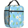 thumbnail image 2 of Daisy Bee Lunch Bag Insulated Lunch Box for Women Reusable Portable Lunchbox Leakproof Cooler Tote Bento Bag for Office Work Picnic Blue, 2 of 6
